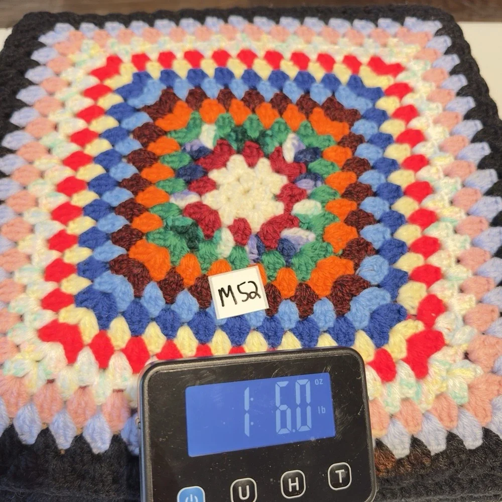 Set 3 Vtg‎ Large Handmade Crochet Hot Pad Trivet Multicolor Thick Double Layers